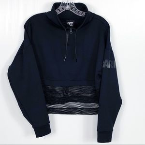 Ivy Park Cropped Sweater with Mesh Bottom